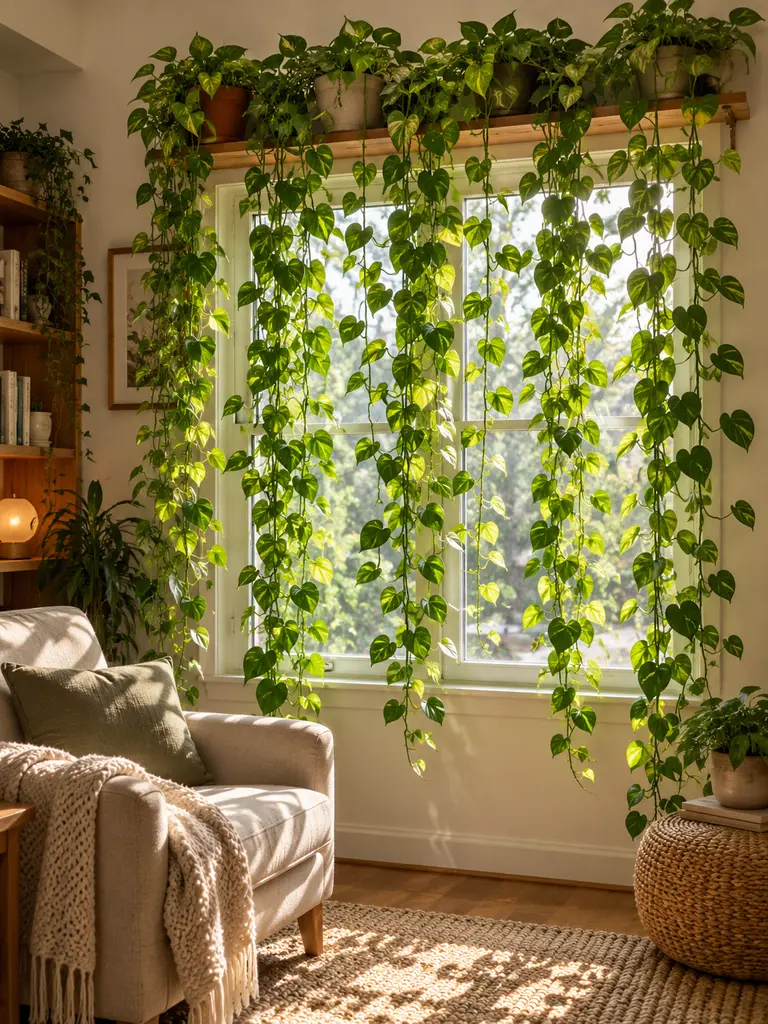 45 Unique Indoor Pothos Climbing Ideas for a Dreamy Green Home - image 03