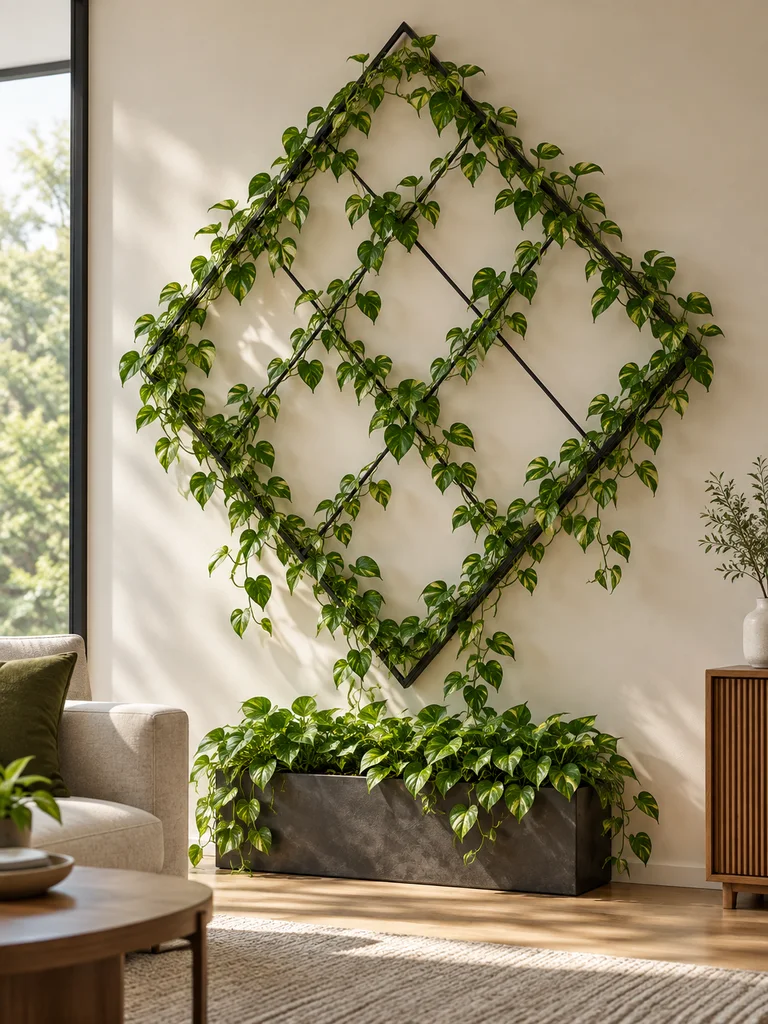 45 Creative Pothos Wall Decor Ideas for Indoor Spaces - image 04