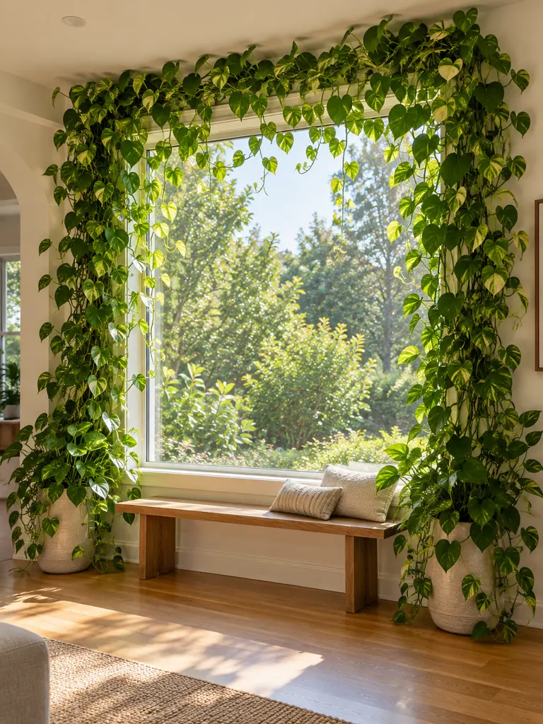 45 Unique Indoor Pothos Climbing Ideas for a Dreamy Green Home - image 04