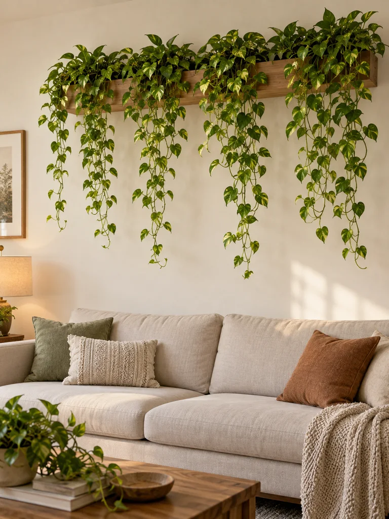 45 Creative Pothos Wall Decor Ideas for Indoor Spaces - image 05