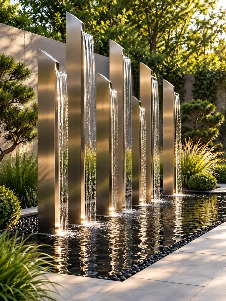 45 Beautiful Outdoor Waterfall Fountain Ideas for Gardens and Patios - image 05