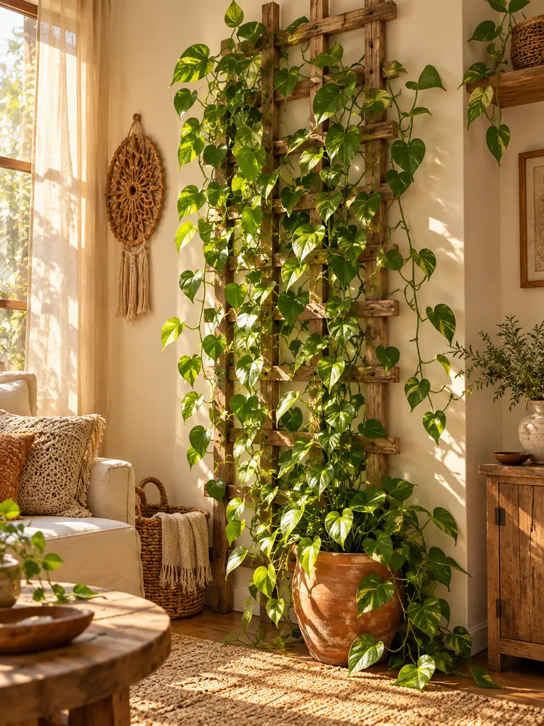 45 Unique Indoor Pothos Climbing Ideas for a Dreamy Green Home - image 05