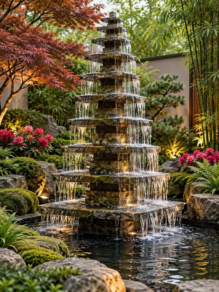 45 Beautiful Outdoor Waterfall Fountain Ideas for Gardens and Patios - image 06
