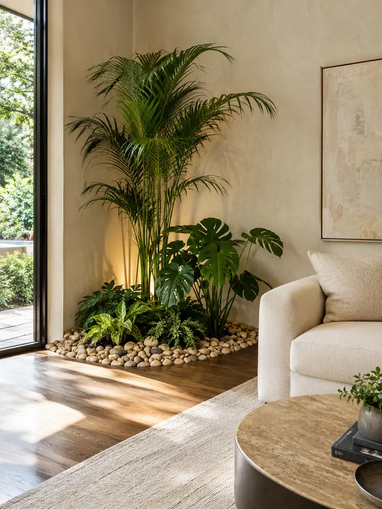 46 Beautiful Indoor Pebble Garden Ideas for Modern Homes - image 06