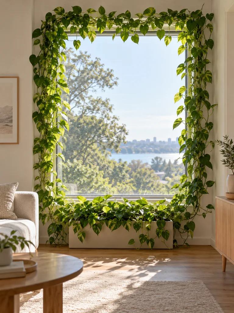 45 Creative Pothos Wall Decor Ideas for Indoor Spaces - image 07