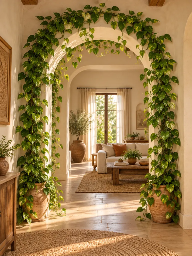 45 Unique Indoor Pothos Climbing Ideas for a Dreamy Green Home - image 08