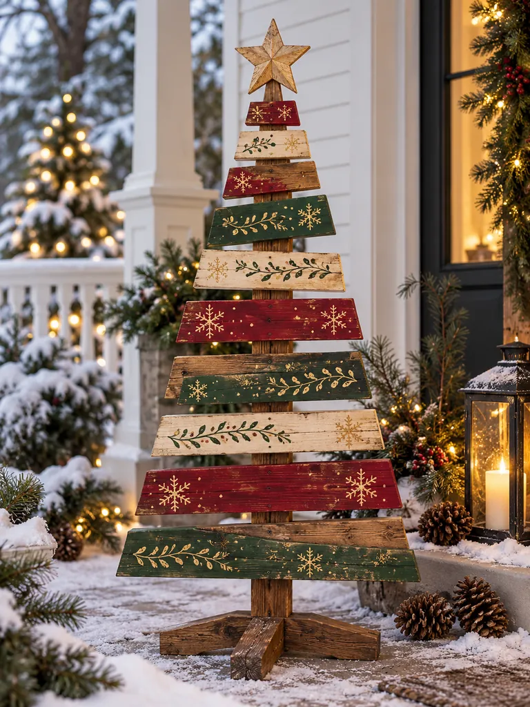 23 Easy DIY Outdoor Wooden Christmas Decor Ideas for a Festive Yard - image 09