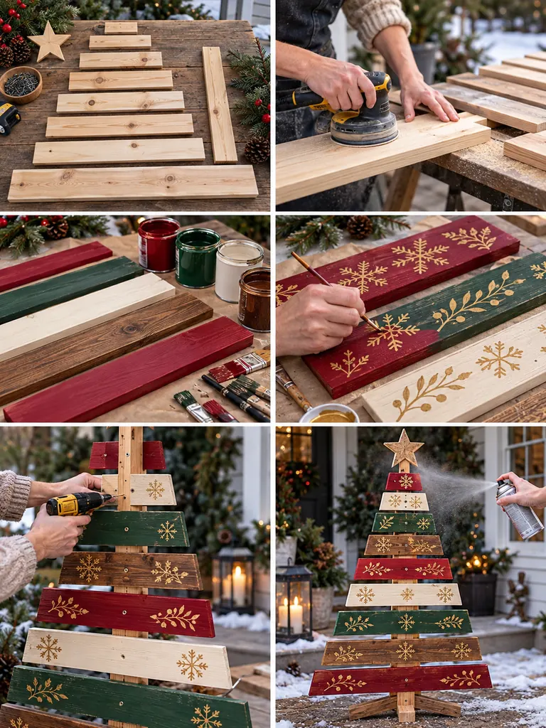 23 Easy DIY Outdoor Wooden Christmas Decor Ideas for a Festive Yard - image 10