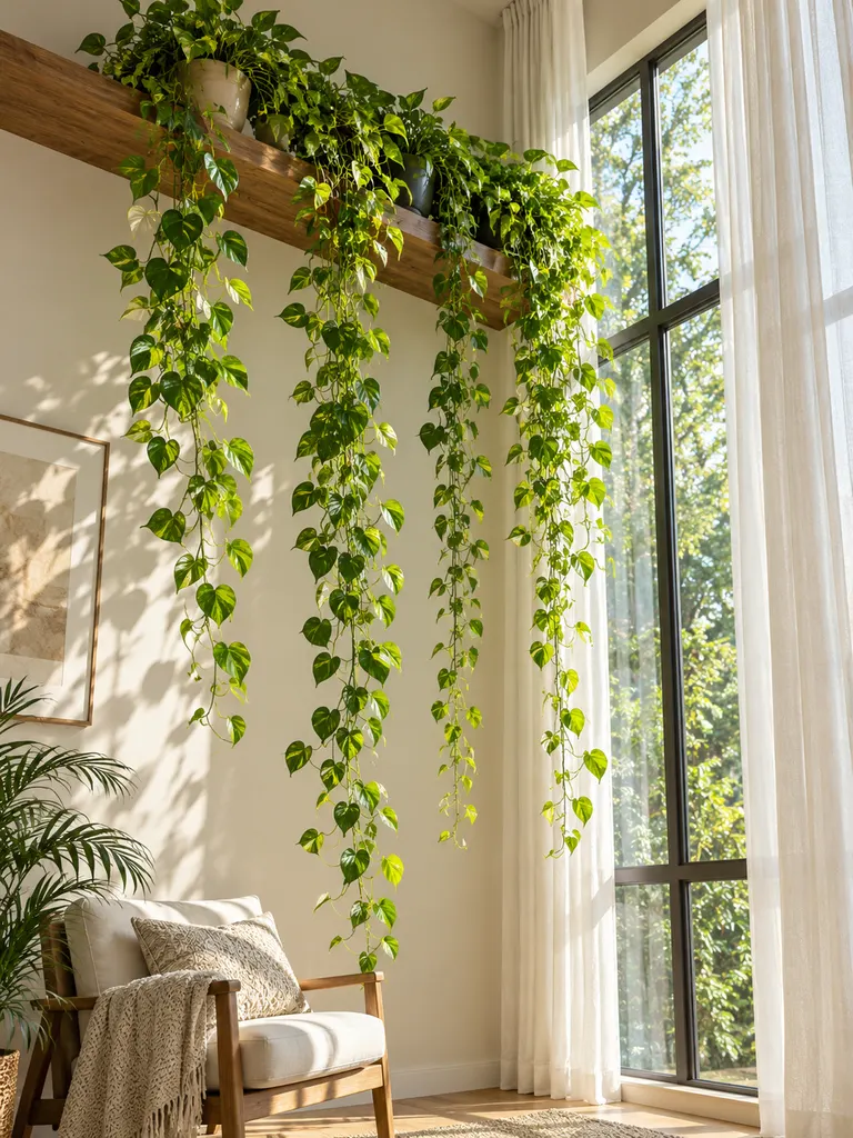 45 Unique Indoor Pothos Climbing Ideas for a Dreamy Green Home - image 11