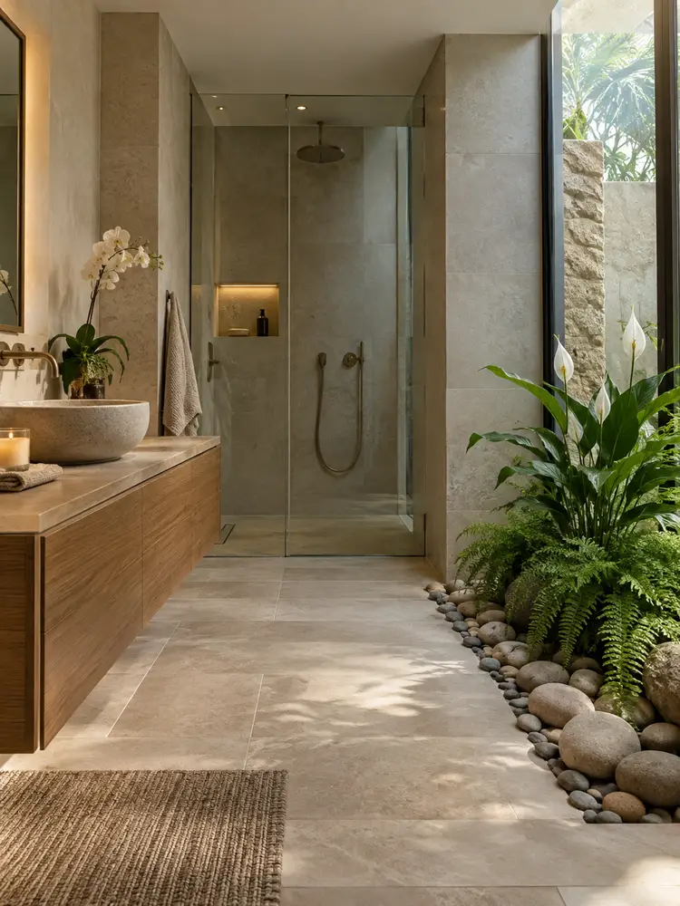 46 Beautiful Indoor Pebble Garden Ideas for Modern Homes - image 14