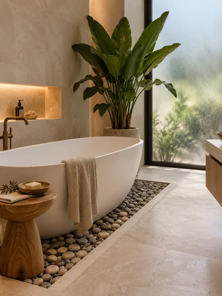 46 Beautiful Indoor Pebble Garden Ideas for Modern Homes - image 15