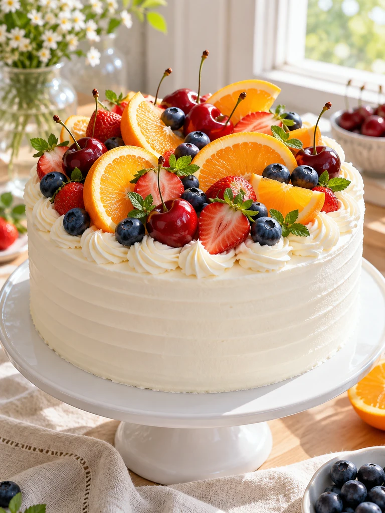 23 Eggless Fresh Fruit Cake Ideas for Birthdays and Special Occasions - image 17