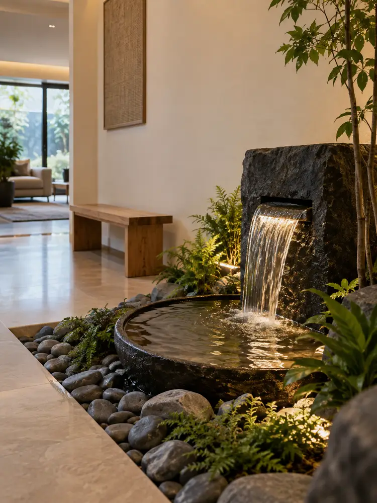 46 Beautiful Indoor Pebble Garden Ideas for Modern Homes - image 17