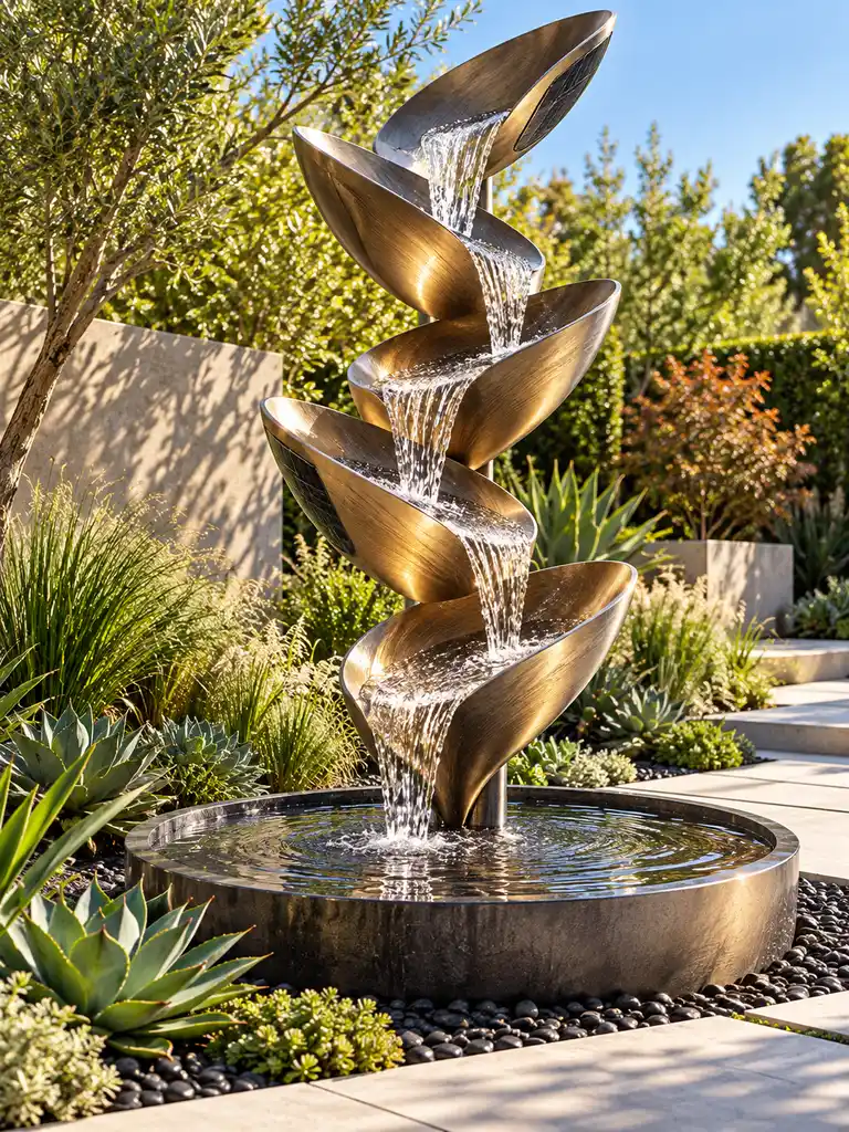 45 Beautiful Outdoor Waterfall Fountain Ideas for Gardens and Patios - image 18
