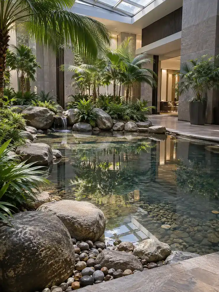 46 Beautiful Indoor Pebble Garden Ideas for Modern Homes - image 18