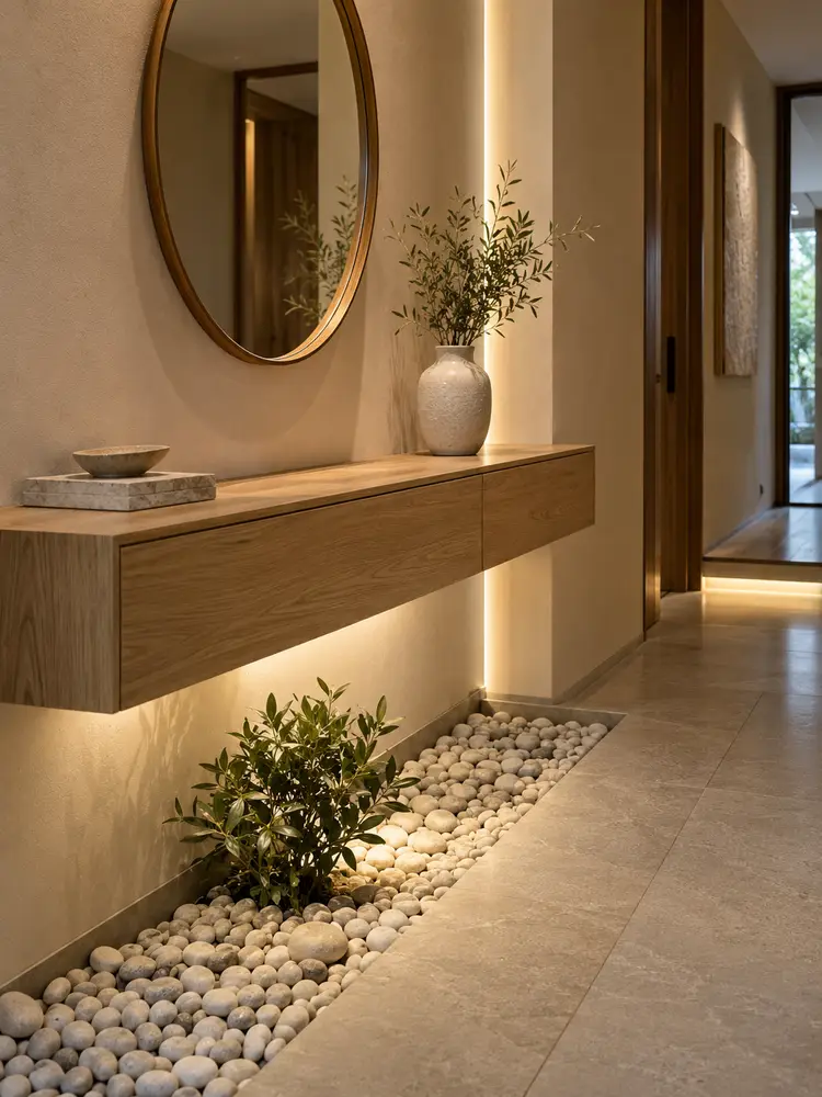 46 Beautiful Indoor Pebble Garden Ideas for Modern Homes - image 21