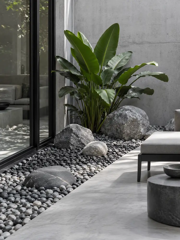 46 Beautiful Indoor Pebble Garden Ideas for Modern Homes - image 22
