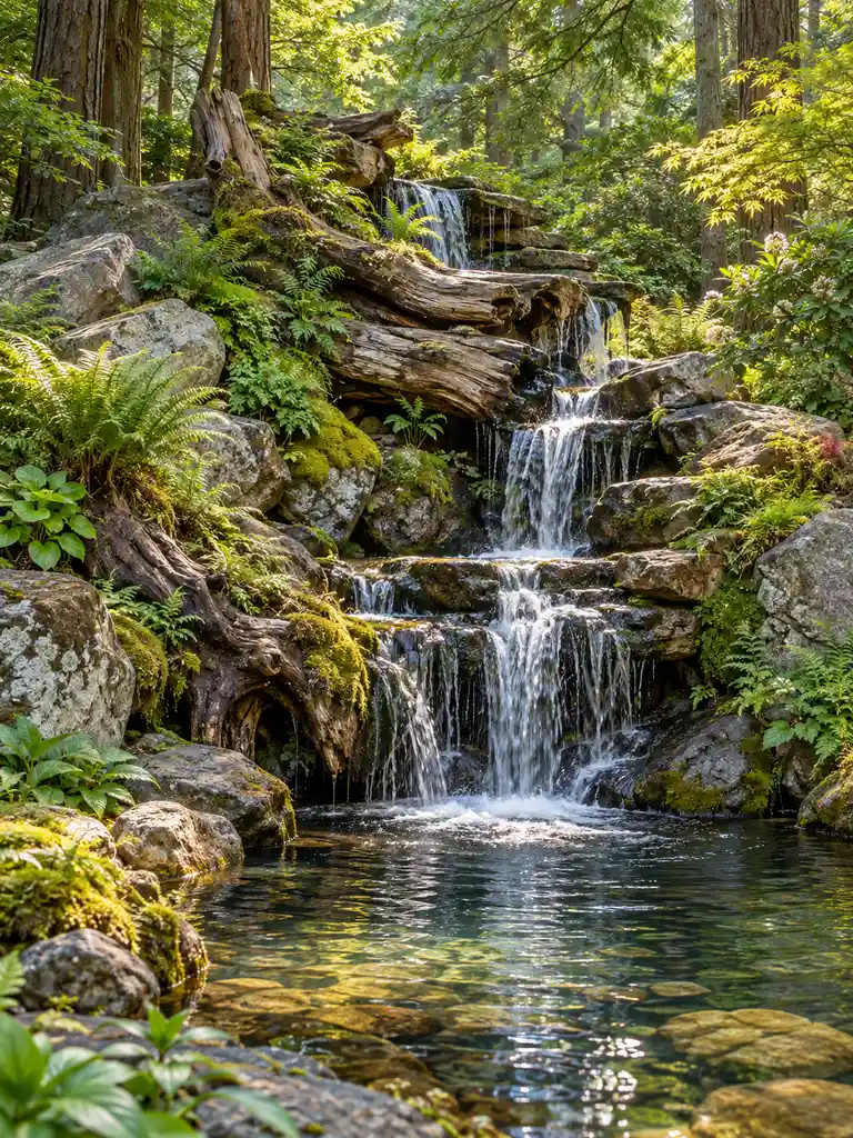 45 Beautiful Outdoor Waterfall Fountain Ideas for Gardens and Patios - image 23