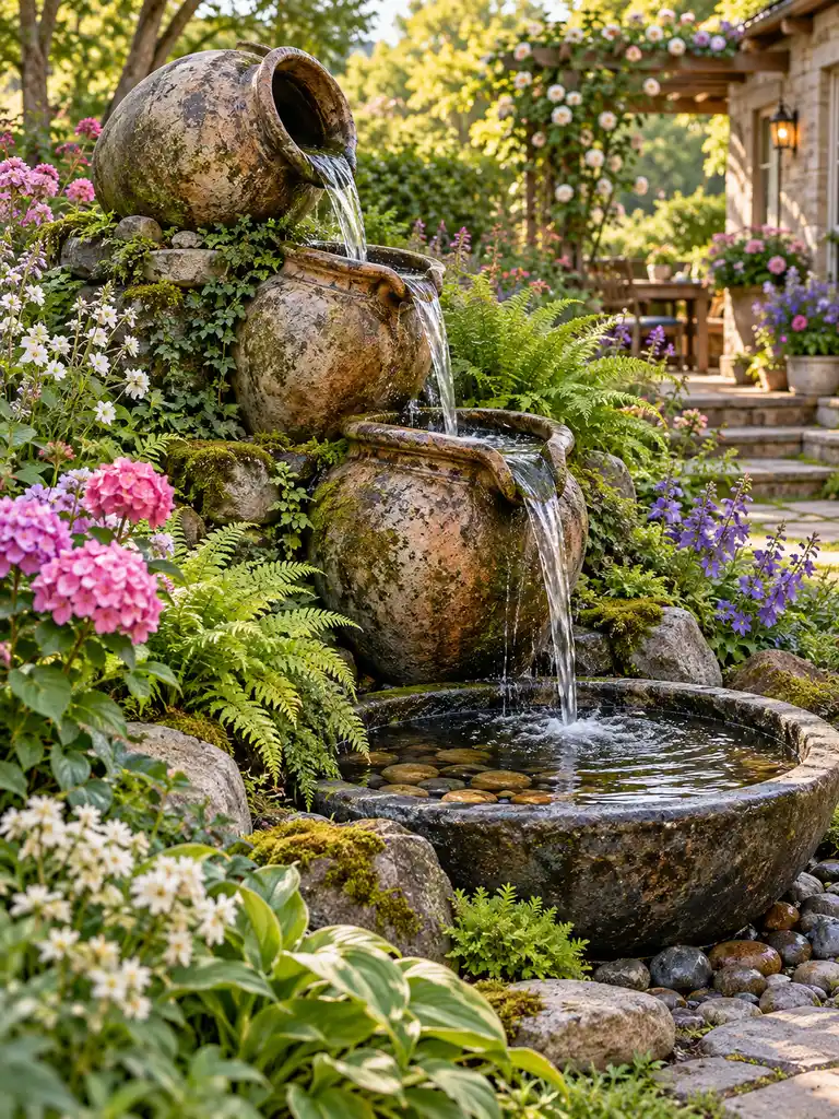 45 Beautiful Outdoor Waterfall Fountain Ideas for Gardens and Patios - image 24
