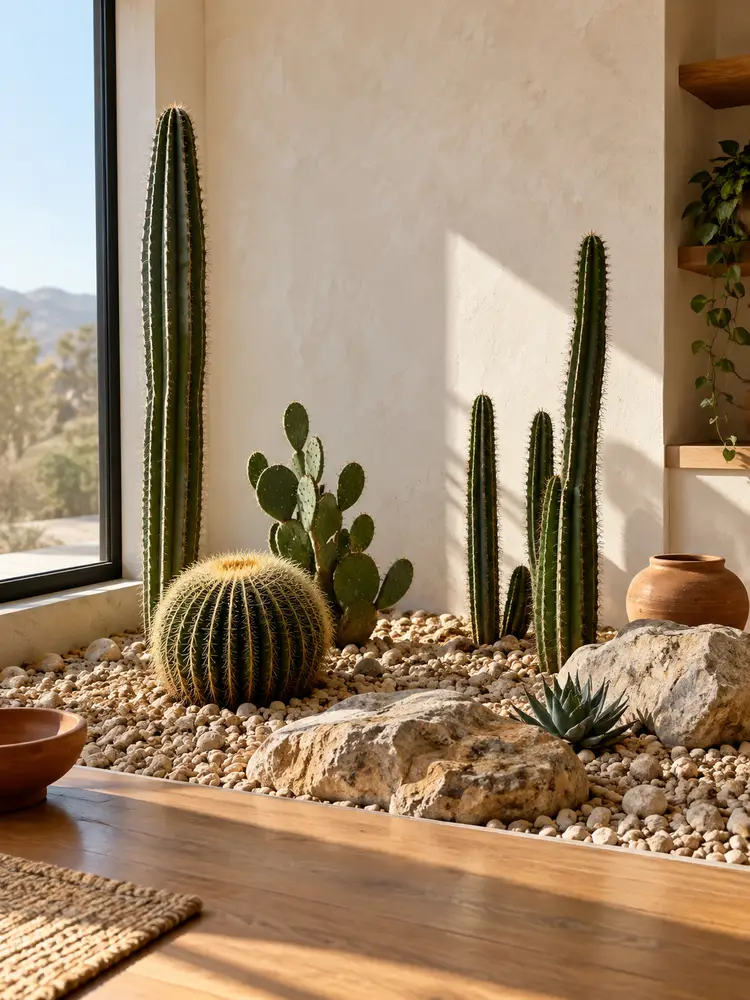 46 Beautiful Indoor Pebble Garden Ideas for Modern Homes - image 26