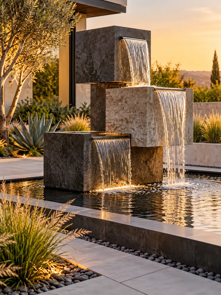 45 Beautiful Outdoor Waterfall Fountain Ideas for Gardens and Patios - image 27
