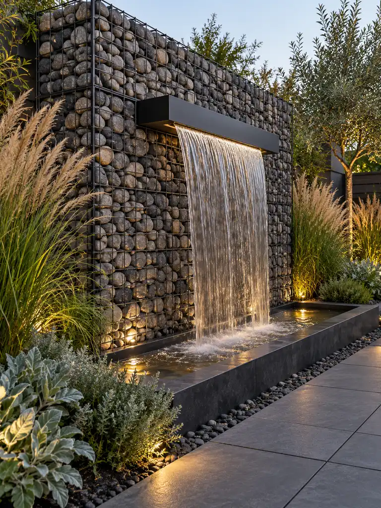 45 Beautiful Outdoor Waterfall Fountain Ideas for Gardens and Patios - image 31