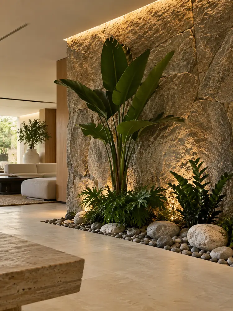 46 Beautiful Indoor Pebble Garden Ideas for Modern Homes - image 31