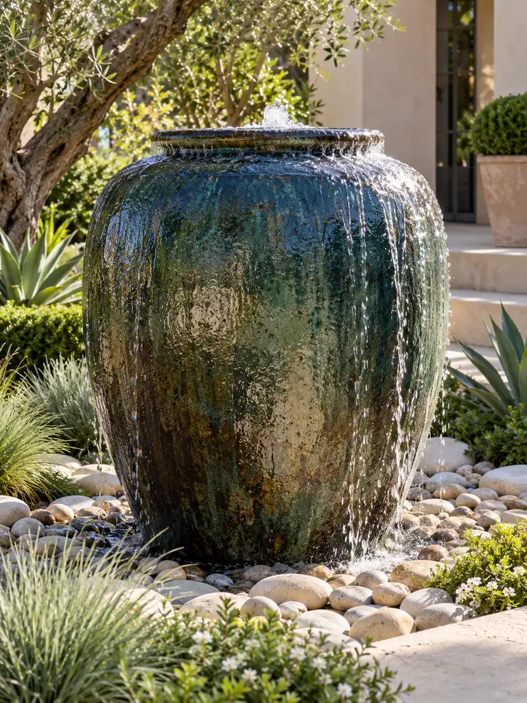 45 Beautiful Outdoor Waterfall Fountain Ideas for Gardens and Patios - image 32