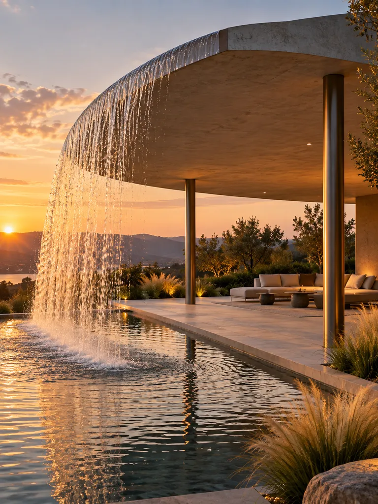 45 Beautiful Outdoor Waterfall Fountain Ideas for Gardens and Patios - image 34