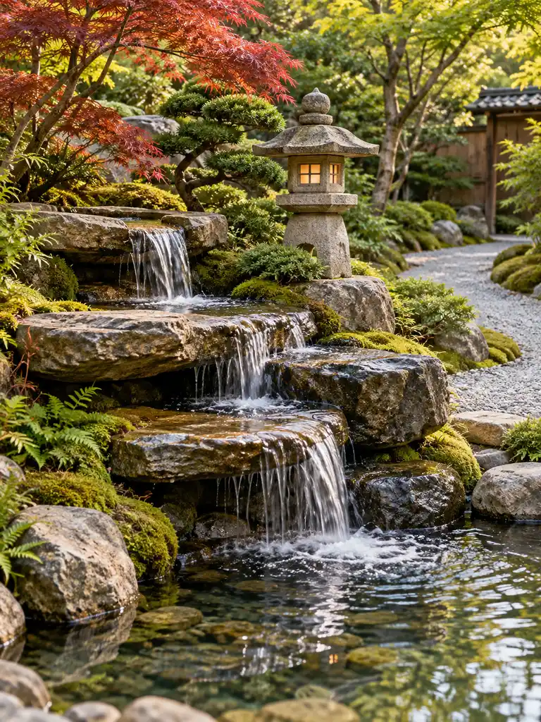 45 Beautiful Outdoor Waterfall Fountain Ideas for Gardens and Patios - image 35