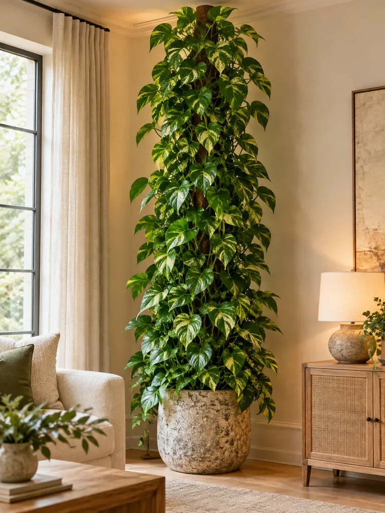 45 Unique Indoor Pothos Climbing Ideas for a Dreamy Green Home - image 35