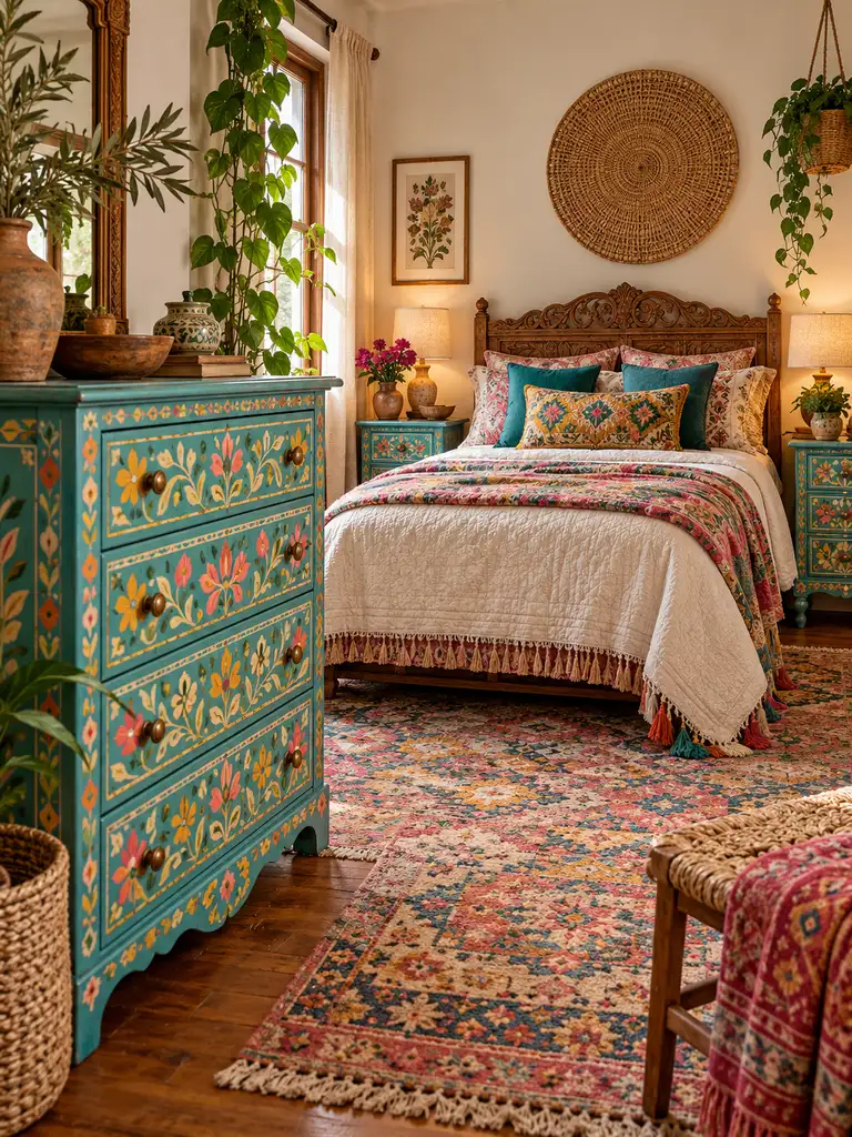 45 Boho Colorful Bedroom Ideas for a Vibrant Cozy Space - image 36