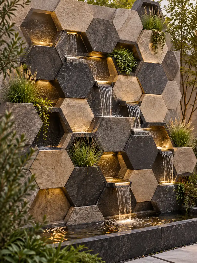 45 Beautiful Outdoor Waterfall Fountain Ideas for Gardens and Patios - image 36