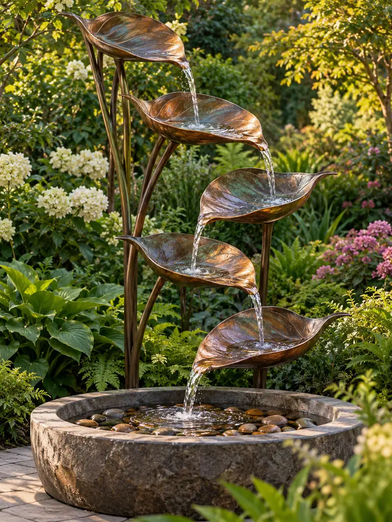 45 Beautiful Outdoor Waterfall Fountain Ideas for Gardens and Patios - image 37