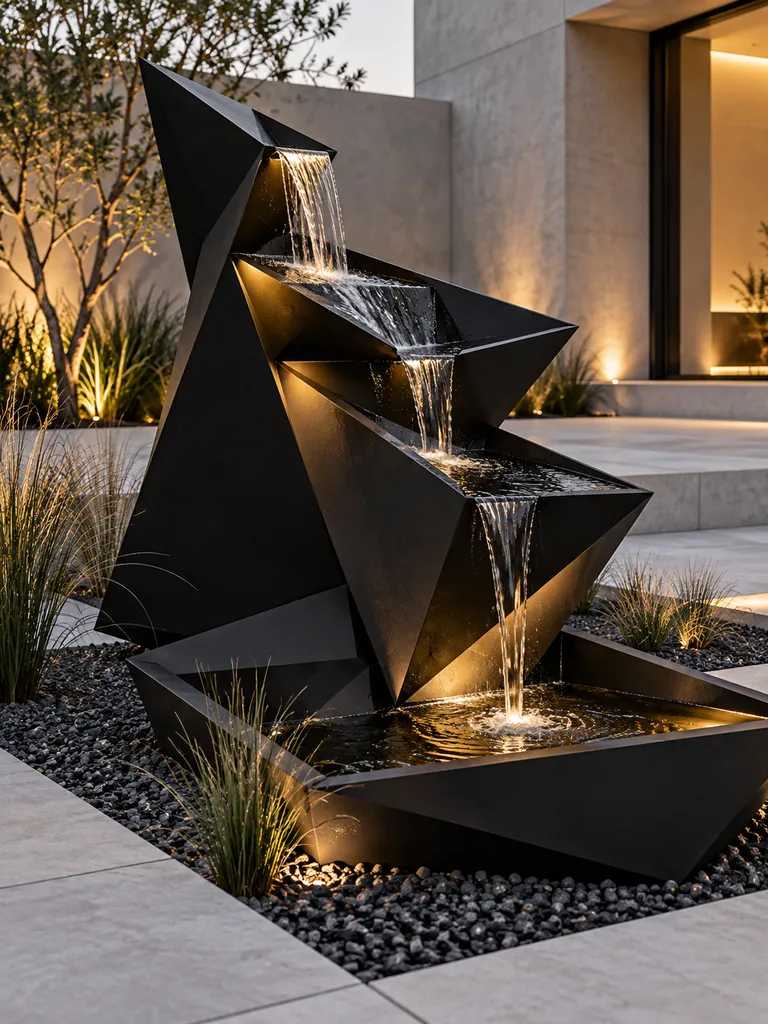 45 Beautiful Outdoor Waterfall Fountain Ideas for Gardens and Patios - image 38