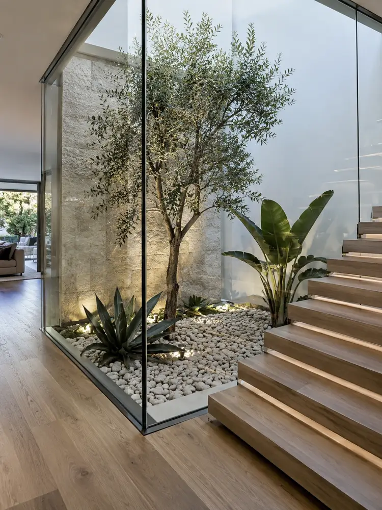 46 Beautiful Indoor Pebble Garden Ideas for Modern Homes - image 38