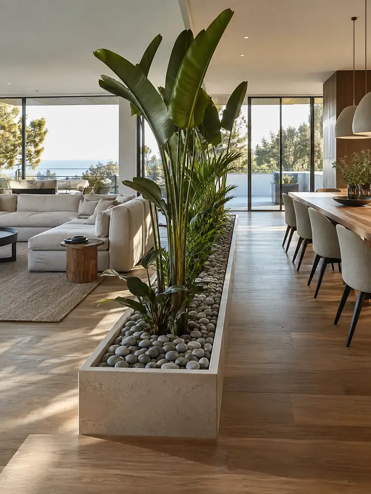46 Beautiful Indoor Pebble Garden Ideas for Modern Homes - image 39