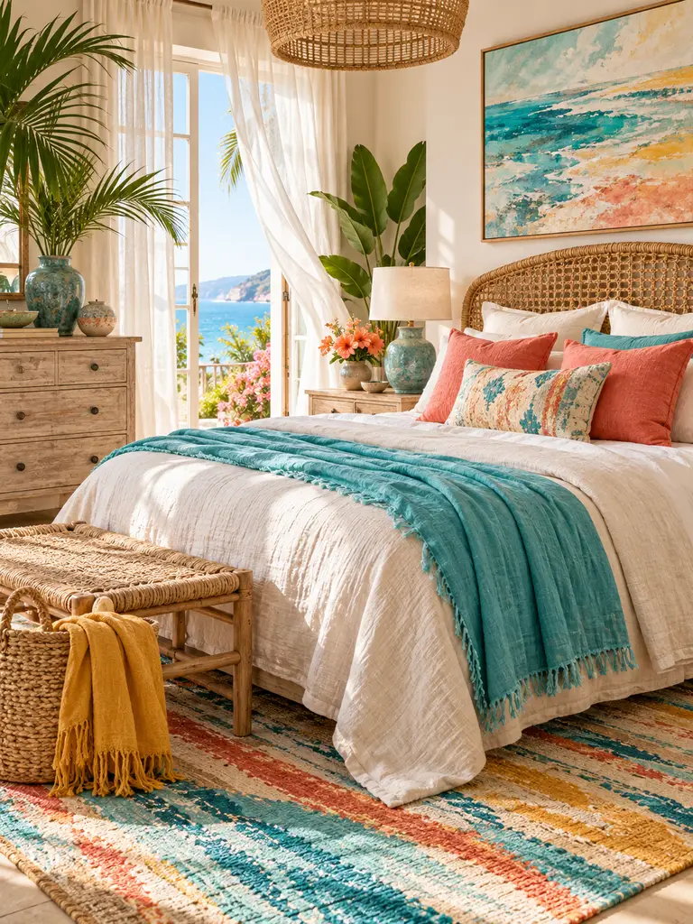 45 Boho Colorful Bedroom Ideas for a Vibrant Cozy Space - image 40