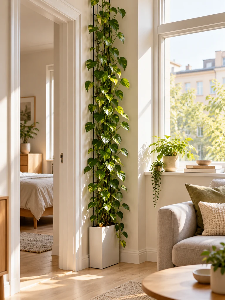 45 Unique Indoor Pothos Climbing Ideas for a Dreamy Green Home - image 40