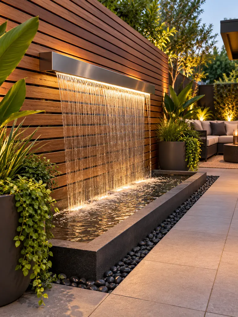 45 Beautiful Outdoor Waterfall Fountain Ideas for Gardens and Patios - image 41