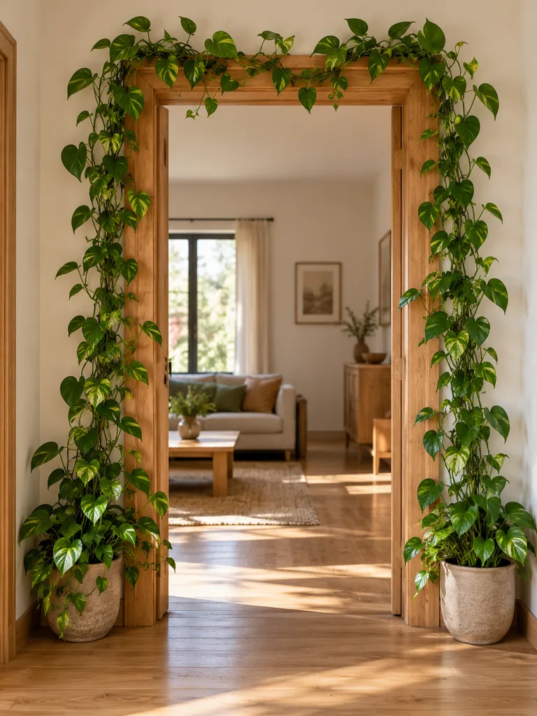45 Unique Indoor Pothos Climbing Ideas for a Dreamy Green Home - image 41