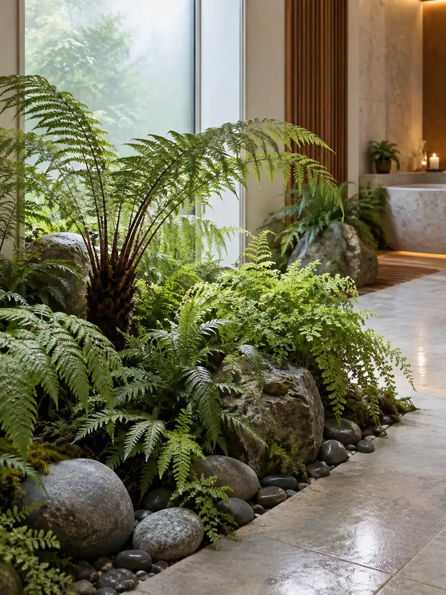 46 Beautiful Indoor Pebble Garden Ideas for Modern Homes - image 41