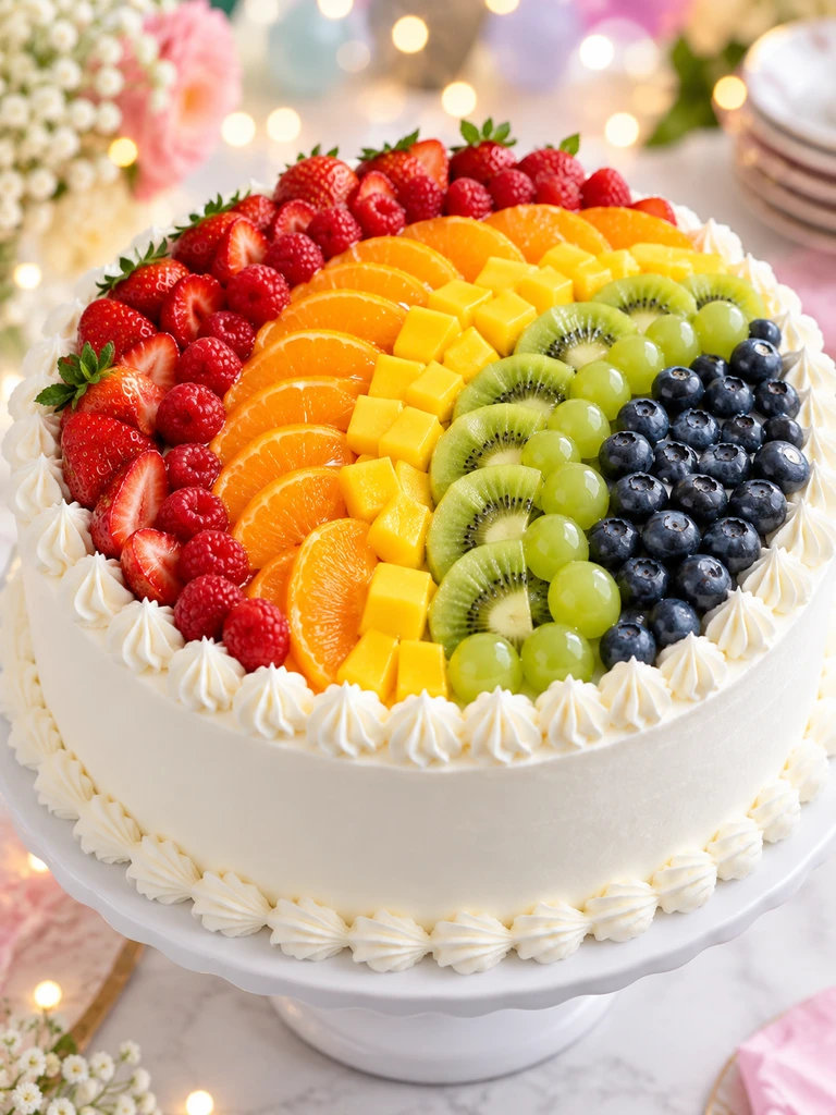 23 Eggless Fresh Fruit Cake Ideas for Birthdays and Special Occasions - image 43