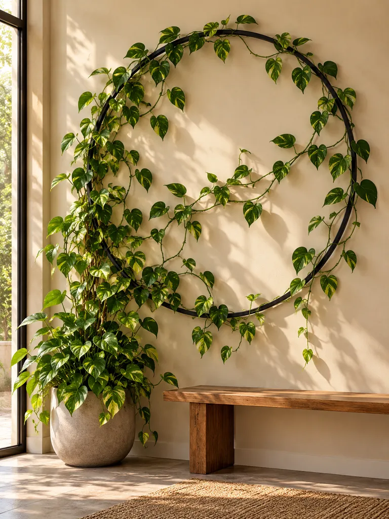45 Unique Indoor Pothos Climbing Ideas for a Dreamy Green Home - image 43