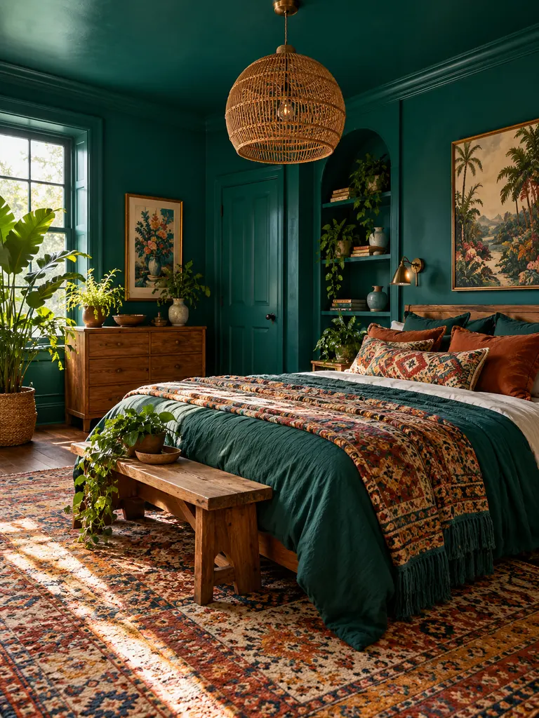 45 Boho Colorful Bedroom Ideas for a Vibrant Cozy Space - image 44