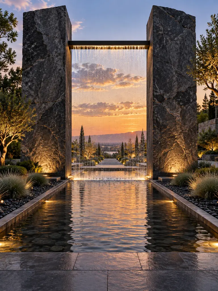 45 Beautiful Outdoor Waterfall Fountain Ideas for Gardens and Patios - image 45