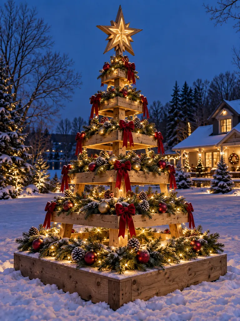 23 Easy DIY Outdoor Wooden Christmas Decor Ideas for a Festive Yard - image 45