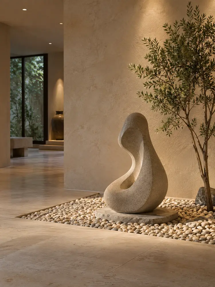 46 Beautiful Indoor Pebble Garden Ideas for Modern Homes - image 45