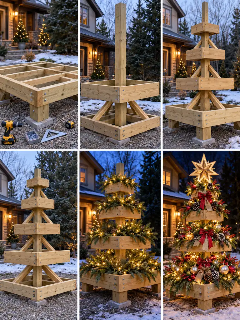 23 Easy DIY Outdoor Wooden Christmas Decor Ideas for a Festive Yard - image 46