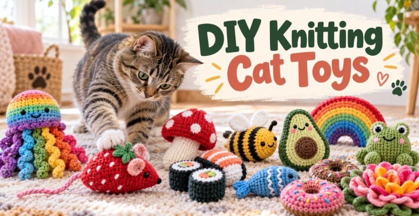DIY Knitting Cat Toys